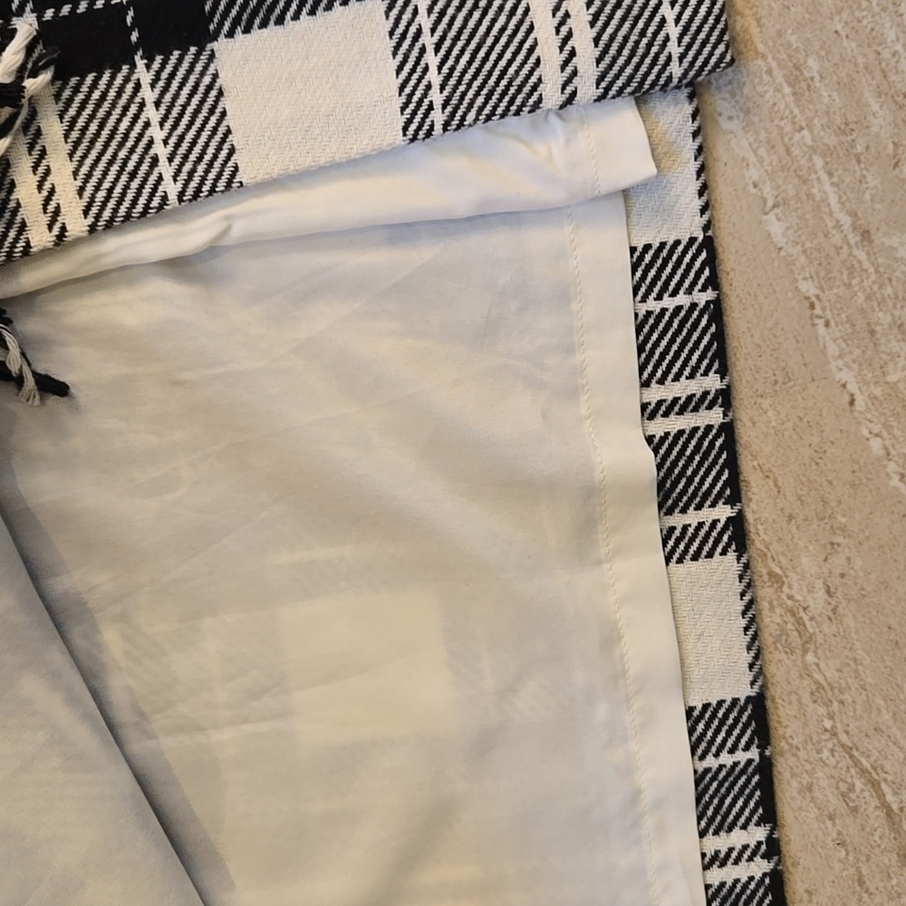 Talbot's Black/Creamy White Fringed Wool Blend Pencil Skirt - Picture 4 of 10